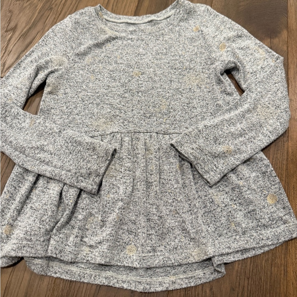 Long Sleeve Peplum Top Girls S 7